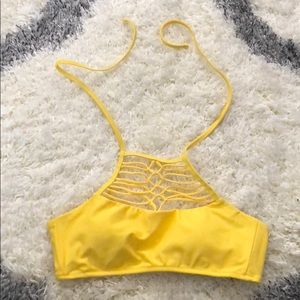 Raisins Yellow Swimsuit Top Size Small